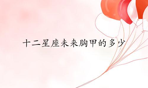 十二星座未来胸甲的多少
