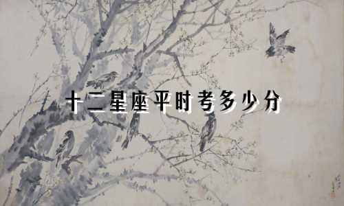 十二星座平时考多少分
