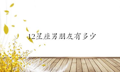 12星座男朋友有多少