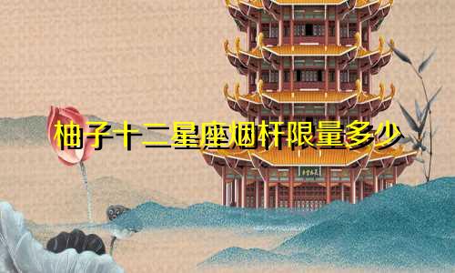 柚子十二星座烟杆限量多少