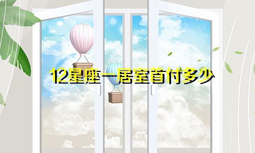 12星座一居室首付多少