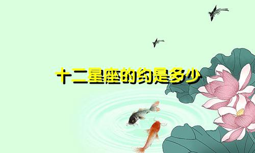 十二星座的约是多少