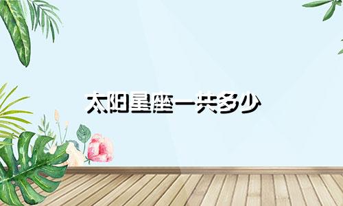 太阳星座一共多少