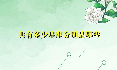 共有多少星座分别是哪些