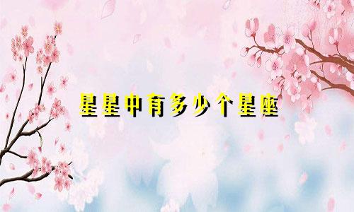 星星中有多少个星座