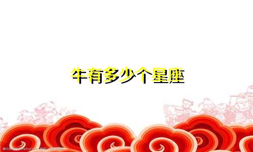 牛有多少个星座