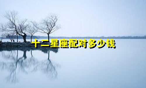 十二星座配对多少钱