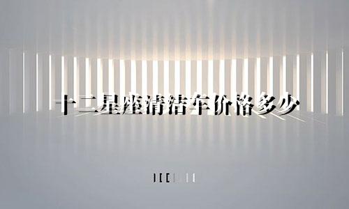十二星座清洁车价格多少