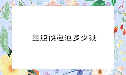 星座换电池多少钱