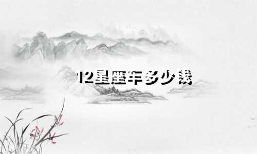 12星座车多少钱