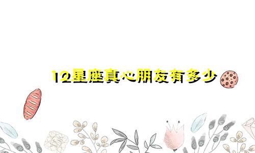 12星座真心朋友有多少