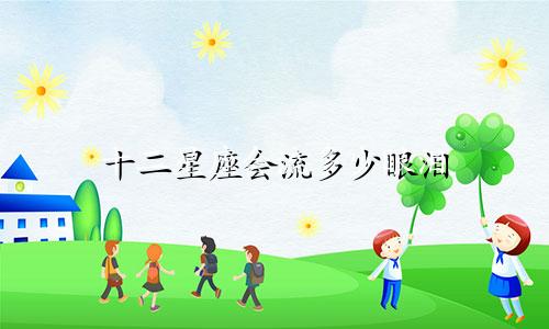 十二星座会流多少眼泪