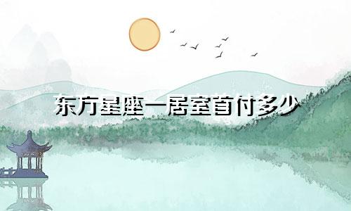 东方星座一居室首付多少