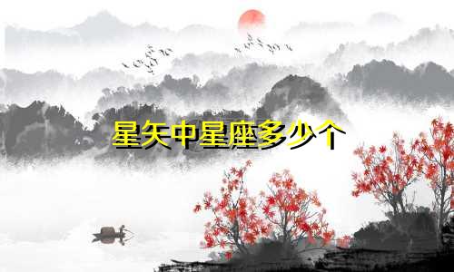 星矢中星座多少个