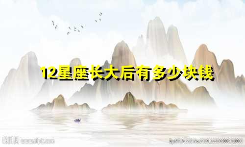 12星座长大后有多少块钱