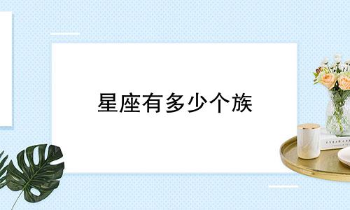 星座有多少个族