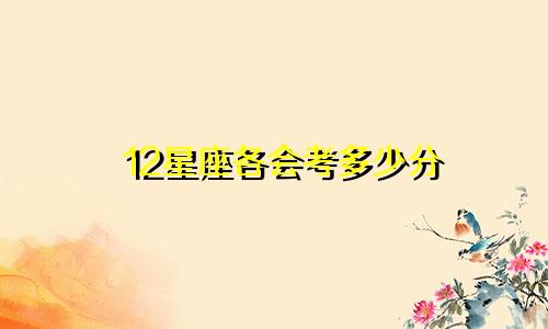 12星座各会考多少分