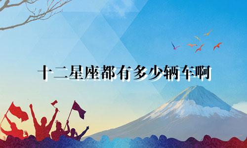 十二星座都有多少辆车啊