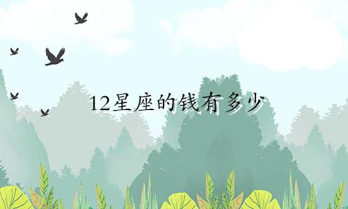 12星座的钱有多少