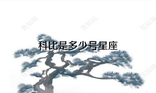 科比是多少号星座