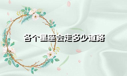 各个星座会走多少道路