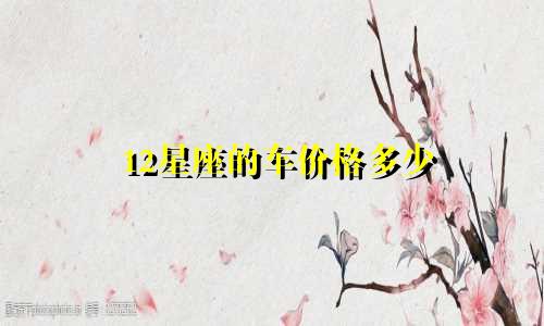 12星座的车价格多少