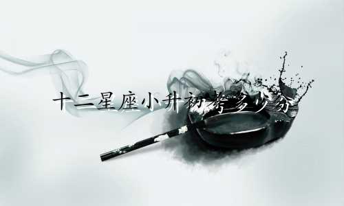 十二星座小升初考多少分