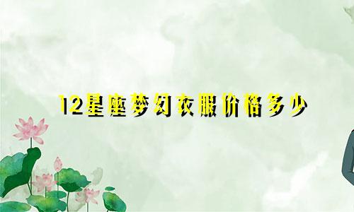 12星座梦幻衣服价格多少