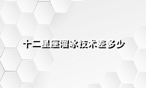 十二星座溜冰技术差多少