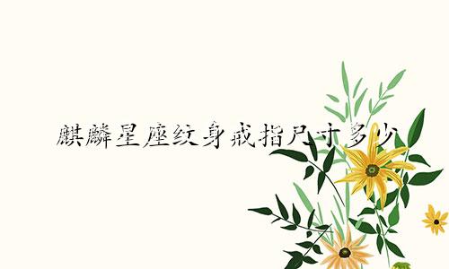 麒麟星座纹身戒指尺寸多少