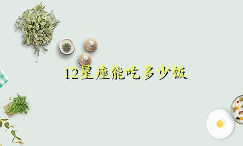 12星座能吃多少饭