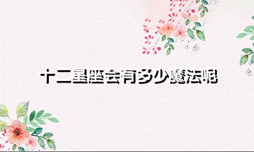 十二星座会有多少魔法呢
