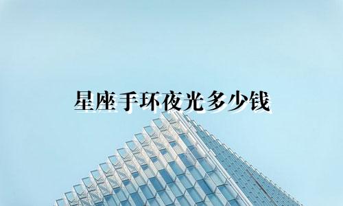 星座手环夜光多少钱