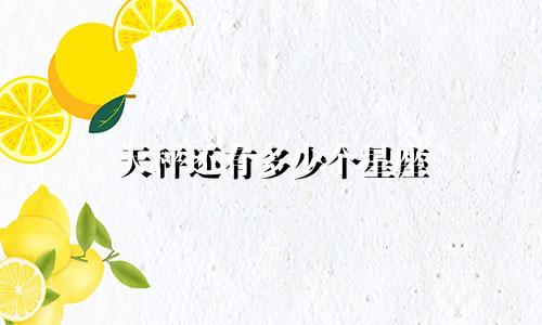 天秤还有多少个星座