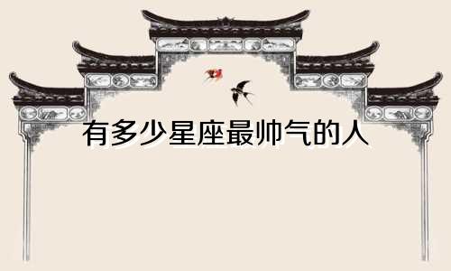 有多少星座最帅气的人