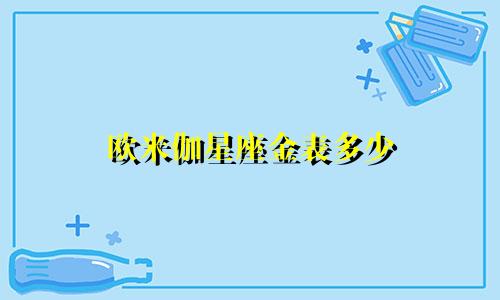 欧米伽星座金表多少