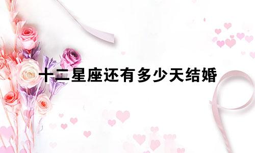 十二星座还有多少天结婚