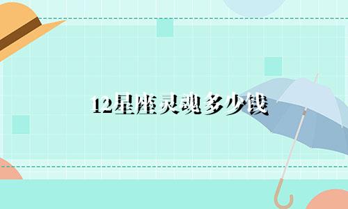 12星座灵魂多少钱