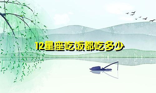 12星座吃饭都吃多少
