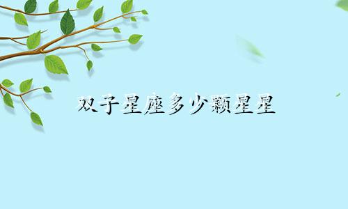 双子星座多少颗星星