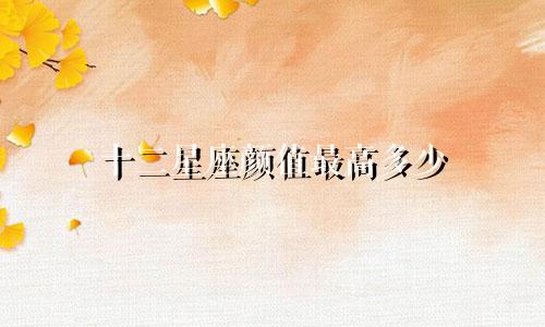 十二星座颜值最高多少