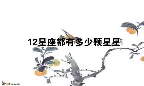 12星座都有多少颗星星