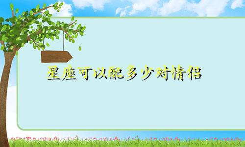 星座可以配多少对情侣