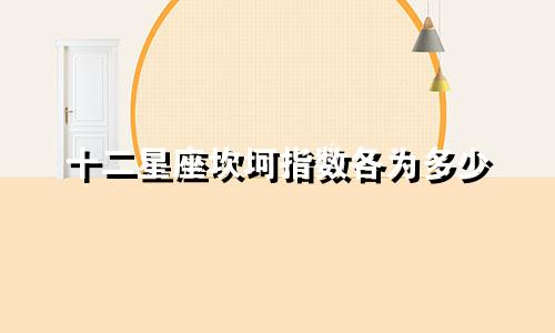 十二星座坎坷指数各为多少