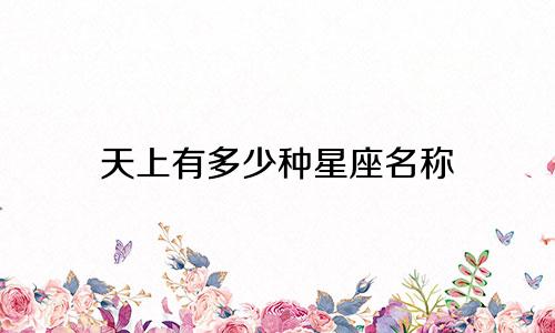 天上有多少种星座名称