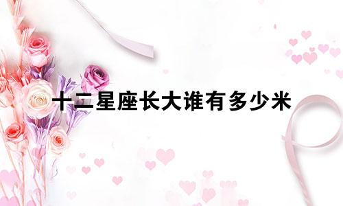十二星座长大谁有多少米