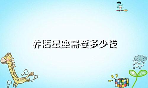 养活星座需要多少钱