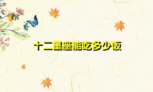 十二星座能吃多少饭