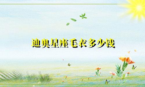 迪奥星座毛衣多少钱