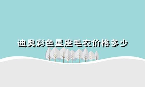迪奥彩色星座毛衣价格多少